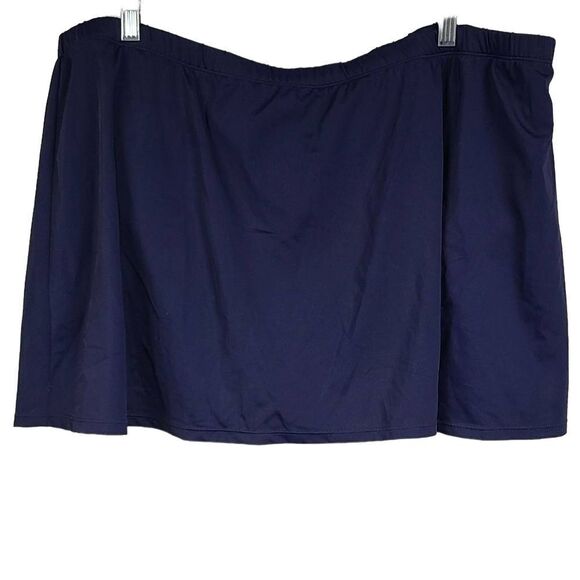 AVENUE Plus Size Basic Swim Skirt Navy Blue Modest Swimsuit Bottom 22W High rise - Picture 1 of 7